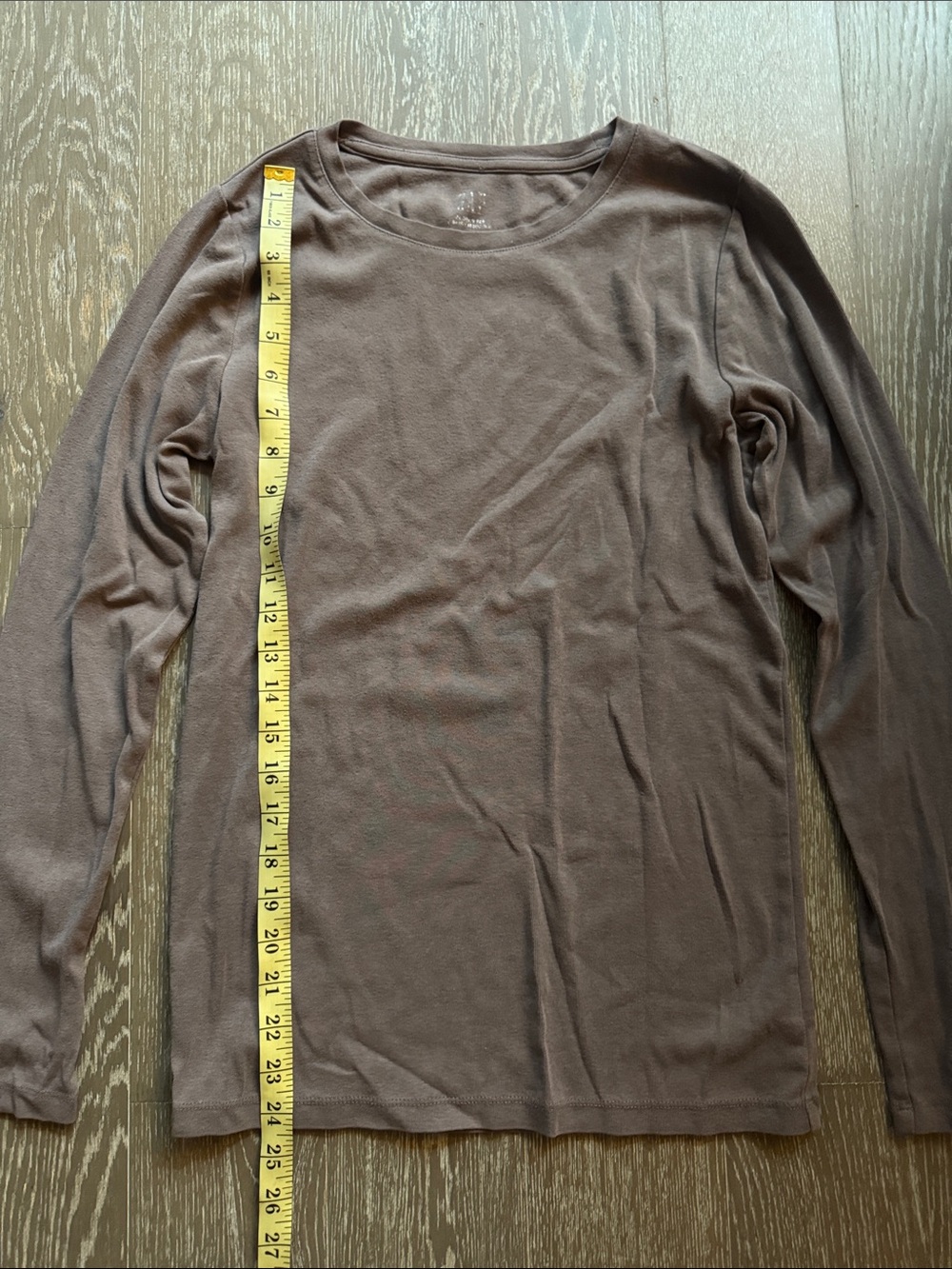 GAP Men's Long-Sleeve Crew Neck Shirt — Brown - Picture 2 of 3